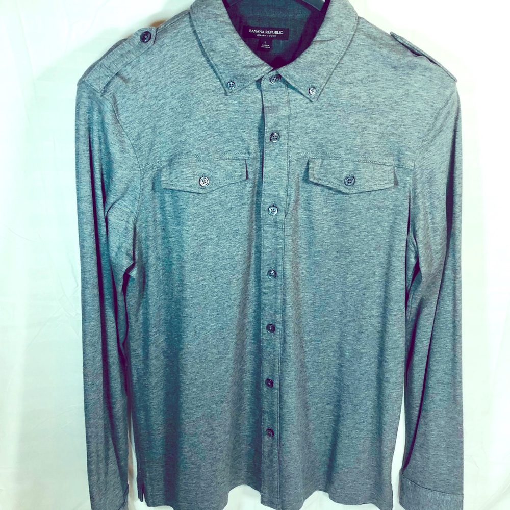 Banana Republic Luxury Touch gray shirt